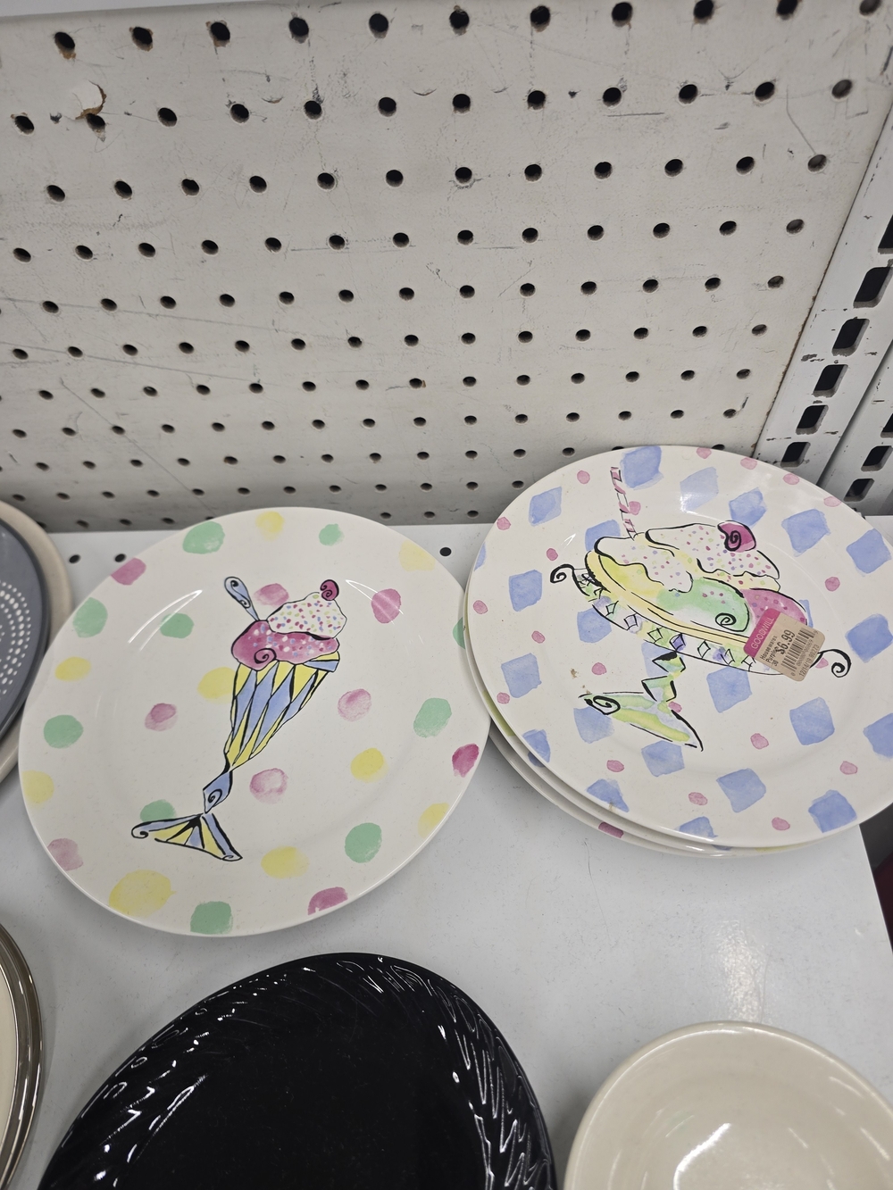 Set Of 4 Vintage Dessert Plates Ice Cream Sundae Y2K